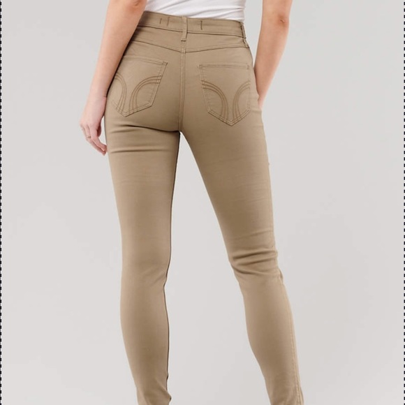 khaki skinny jeans high waisted